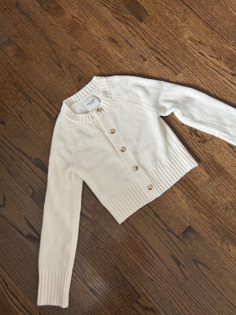 Abercrombie & Fitch Cozy Cardigan - Cream, XS